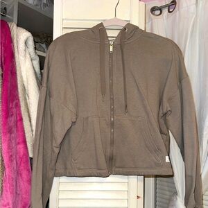 Calvin Klein Cropped Hoodie in Beige